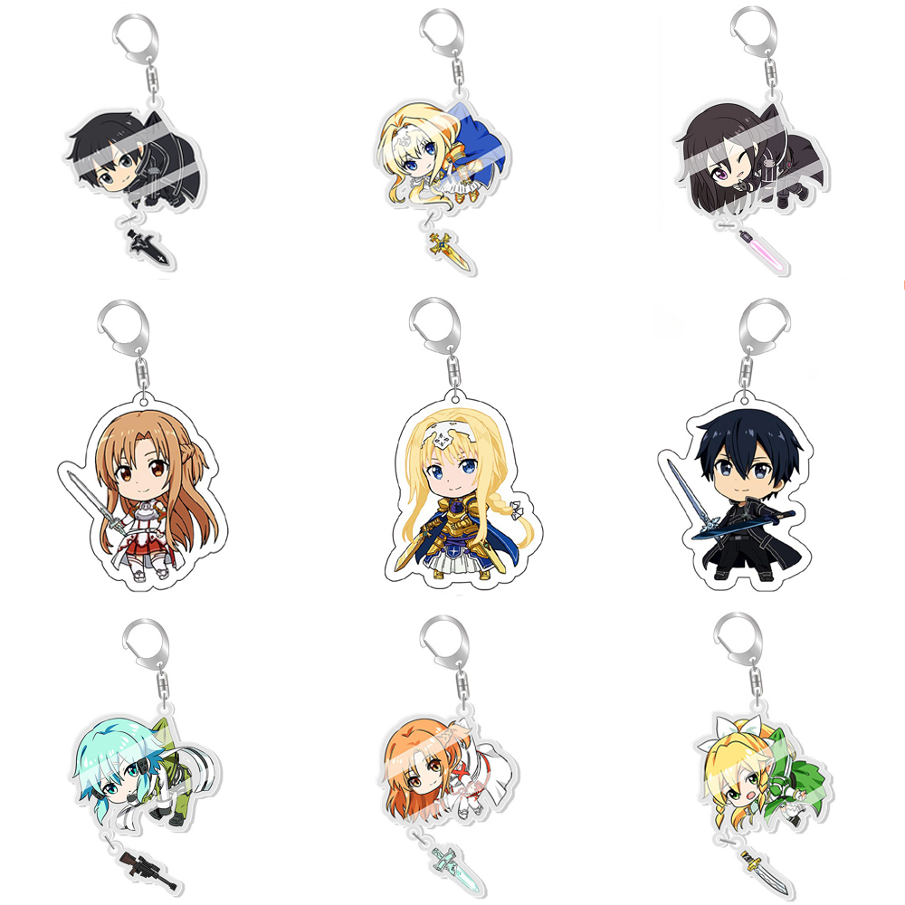 Men Accessories Online - Anime Sword Art Online Kirito Keychain