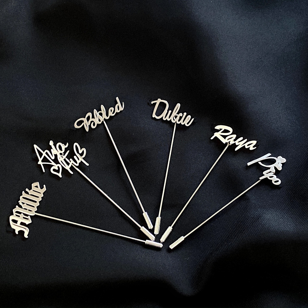 Men Accessories Gift Set - Personalized Men Lapel Pin Custom Name