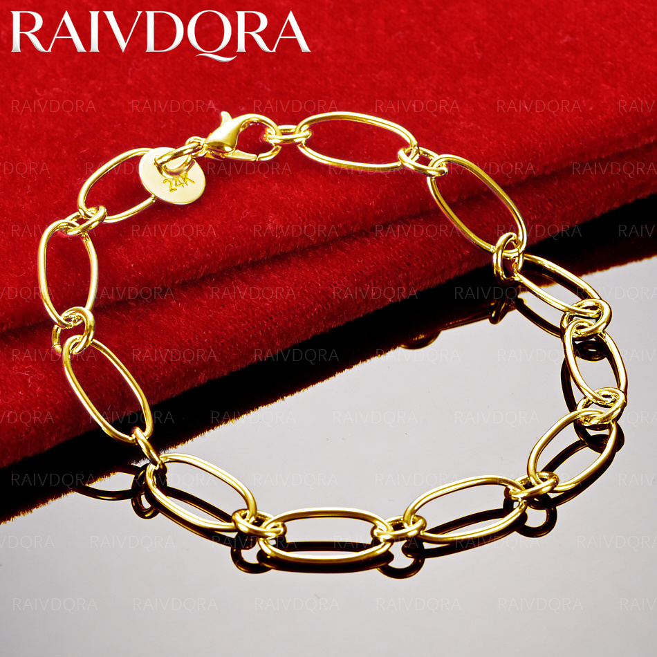 Men Accessories Chain And Bracelet - 18K Gold Plated Chain Bracelet For