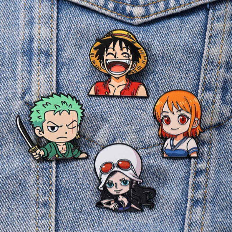 Lapel Pin Enamel - Luffy Solon Robina Nami Anime Enamel