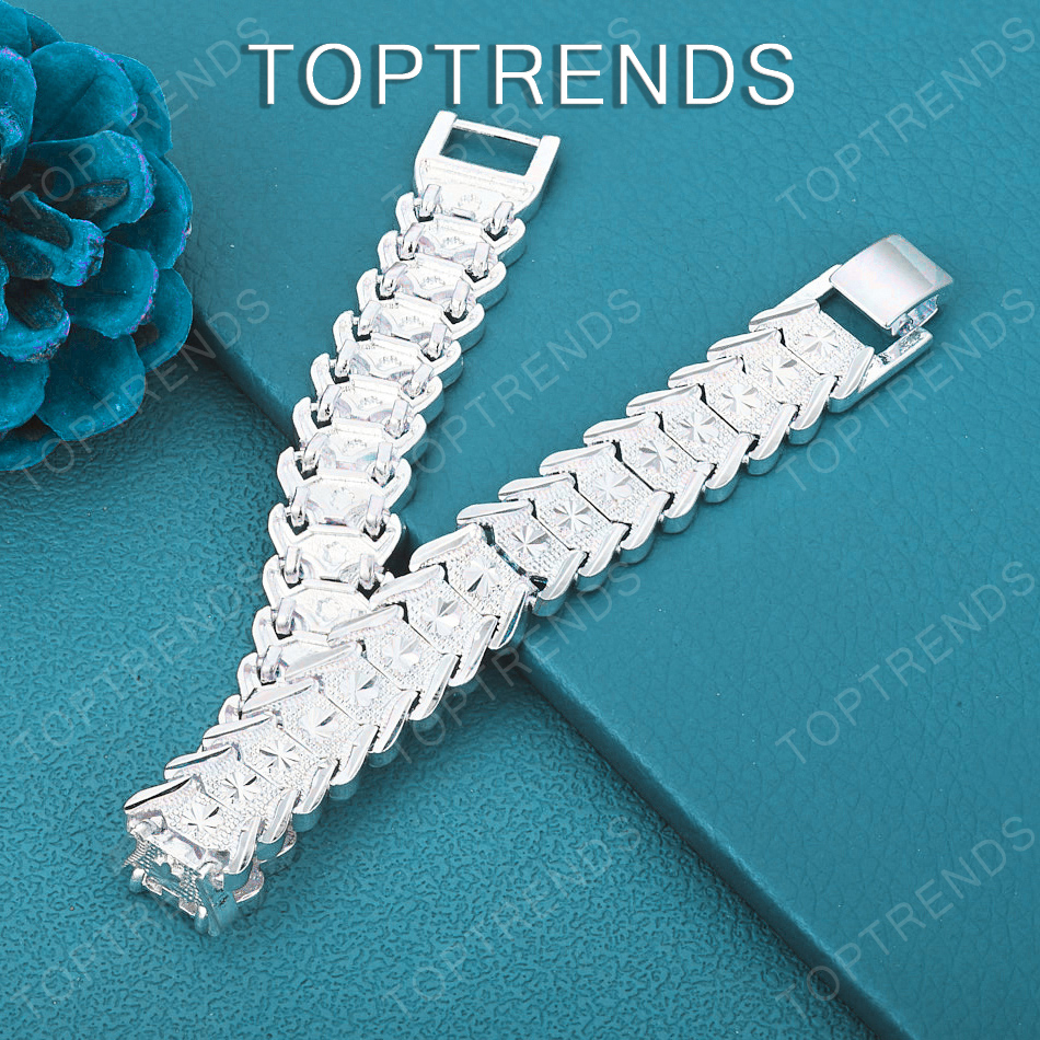 Men Accessories Chain And Bracelet - Noble 925 Sterling Silver Fashion Watch
