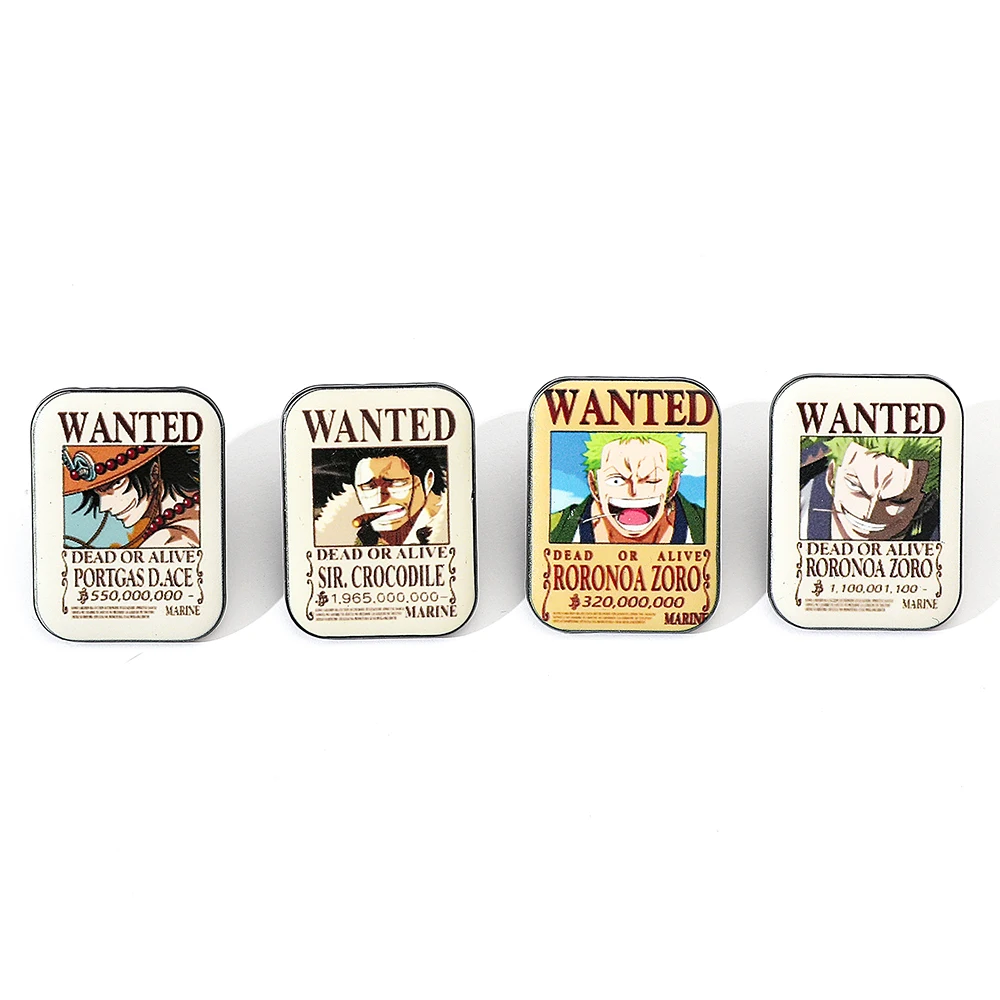 Lapel Pin Enamel - 4 Pcs Fashion Cartoon Anime Brooch