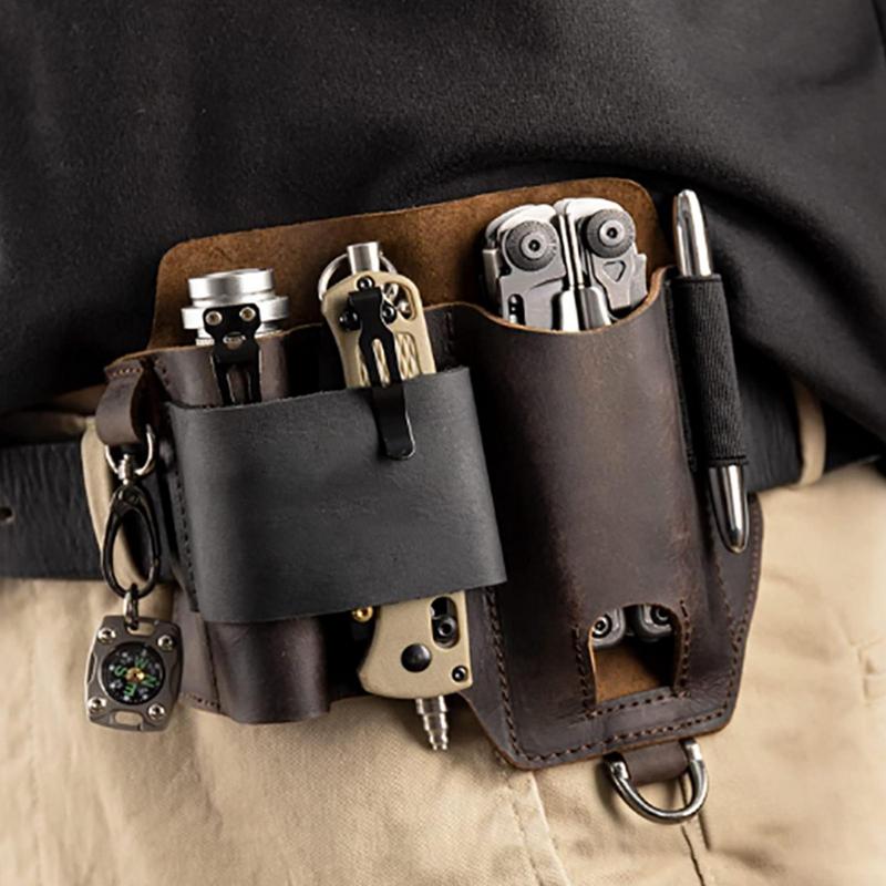 Men Accessories Organiser - Men Leather EDCs Organizer Sheath EDCs