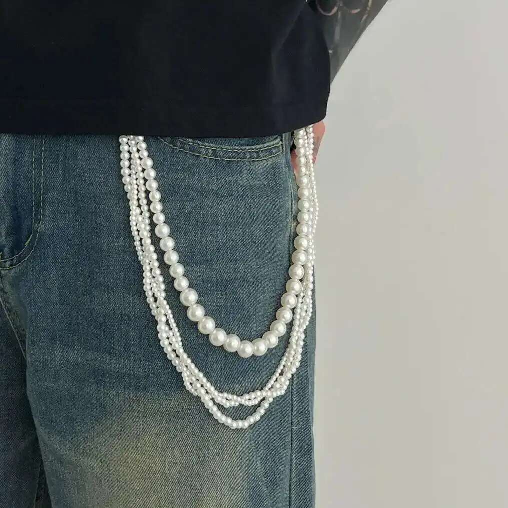 Men'S Accessories For Jeans - Lacteo Goth Multi Layer Imitation Pearl