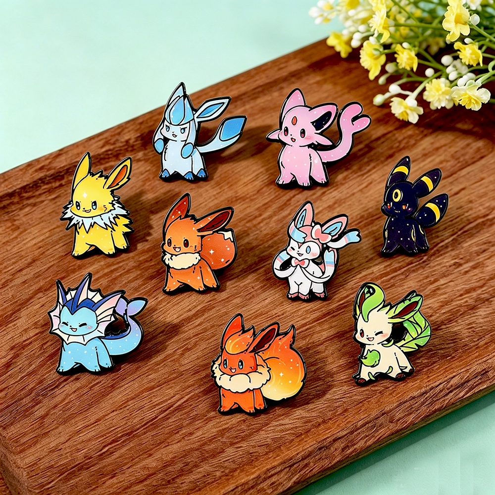 Lapel Pin Enamel - 9Pcs Pokemon Eevee Flareon Enamel Pins