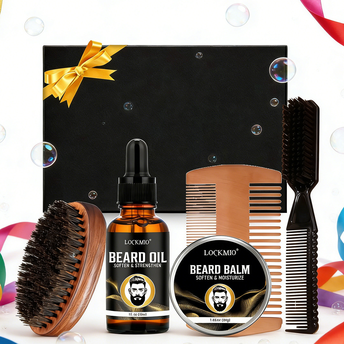 Men Accessories Gift Set - Valentine's Day Men's Beard Care Styling