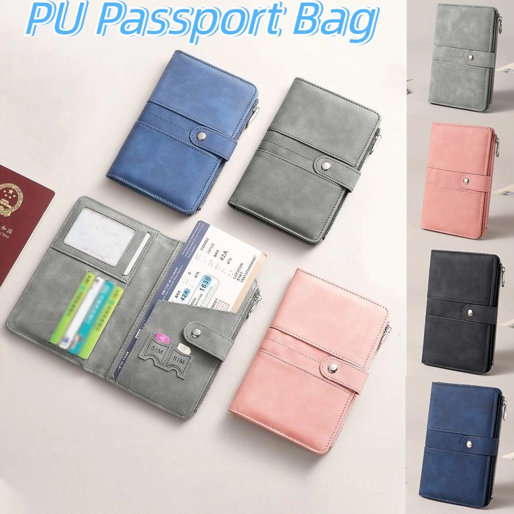 Passport Wallet Rfid - Creative Card Holder PU Passport Bag