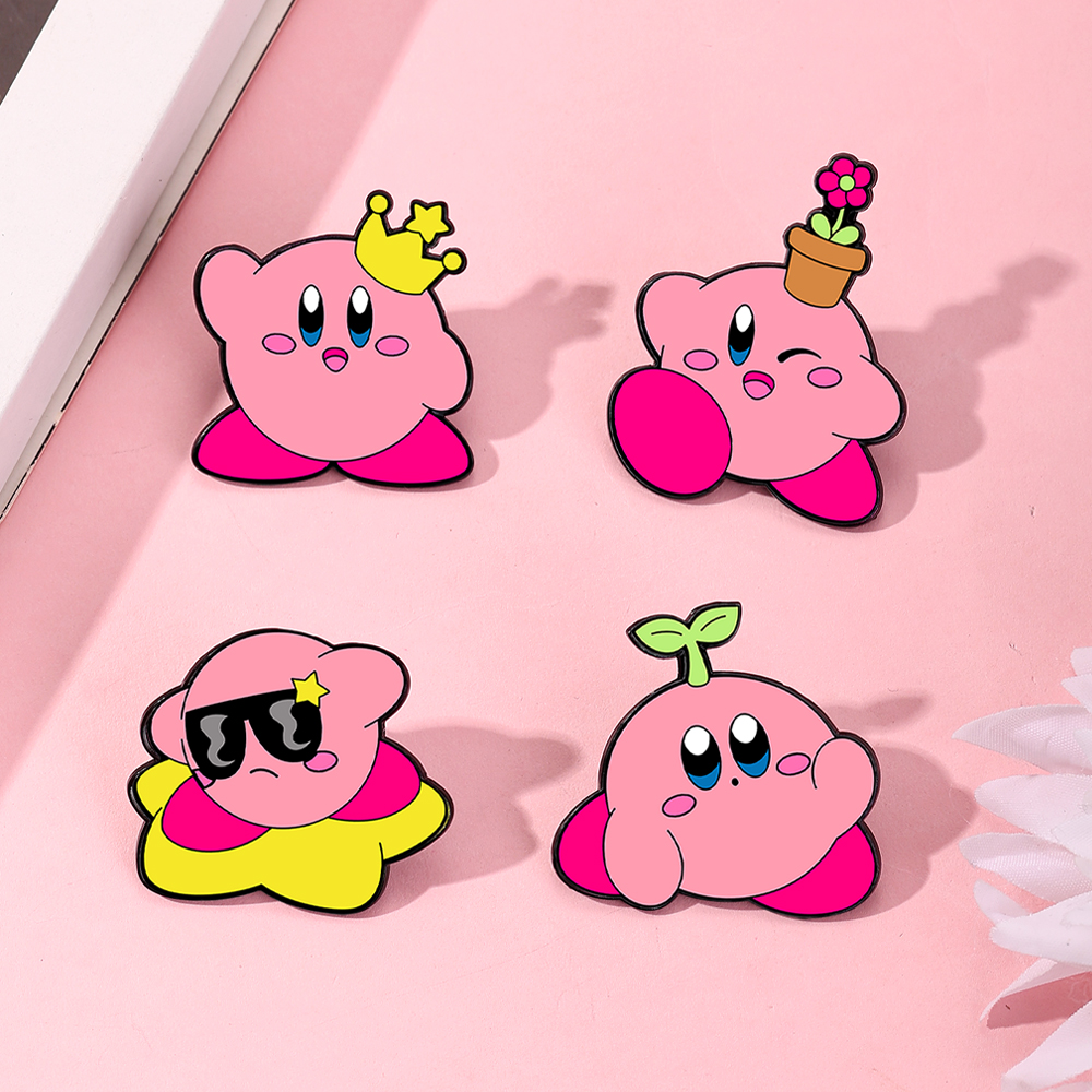 4pcs Kirby Enamel Lapel Pins S - Lapel Pin Enamel ulasan dan harga