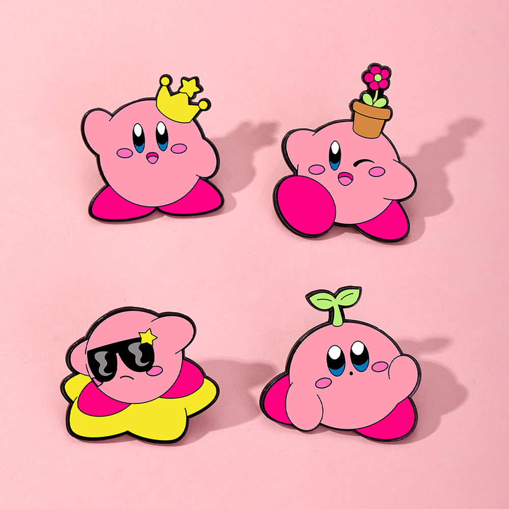 4pcs Kirby Enamel Lapel Pins S - Lapel Pin Enamel ulasan dan harga