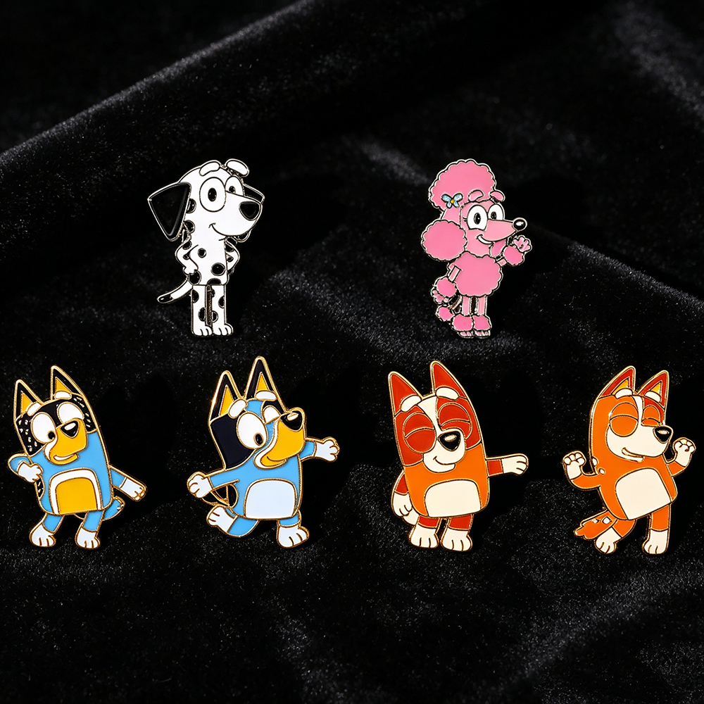 6pcs/Set Bingo Dogs Enameled L - Lapel Pin Enamel ulasan dan harga