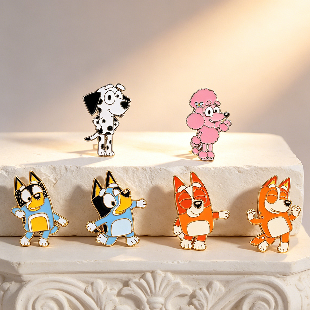 6pcs/Set Bingo Dogs Enameled L - Lapel Pin Enamel ulasan dan harga
