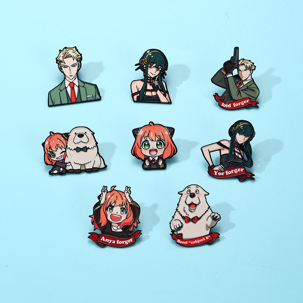 4/8pcs Spy Family Cartoon Enam - Lapel Pin Enamel ulasan dan harga