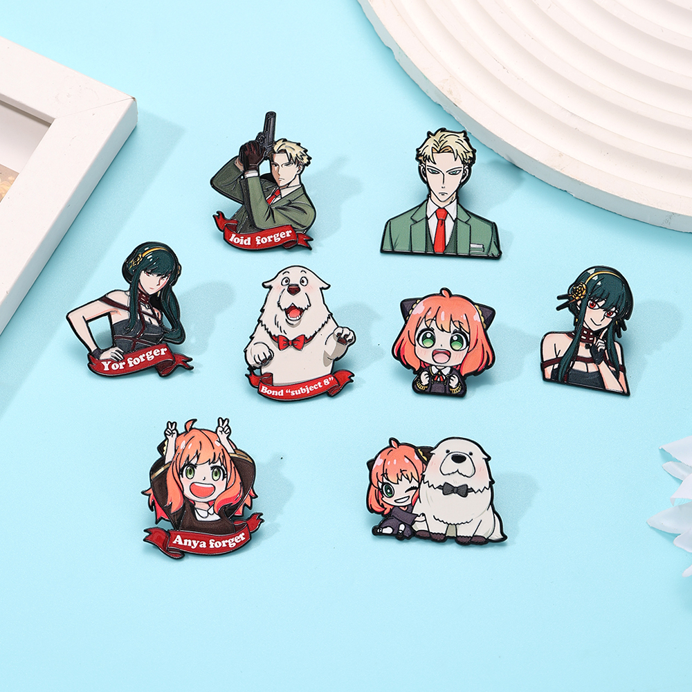 4/8pcs Spy Family Cartoon Enam - Lapel Pin Enamel ulasan dan harga
