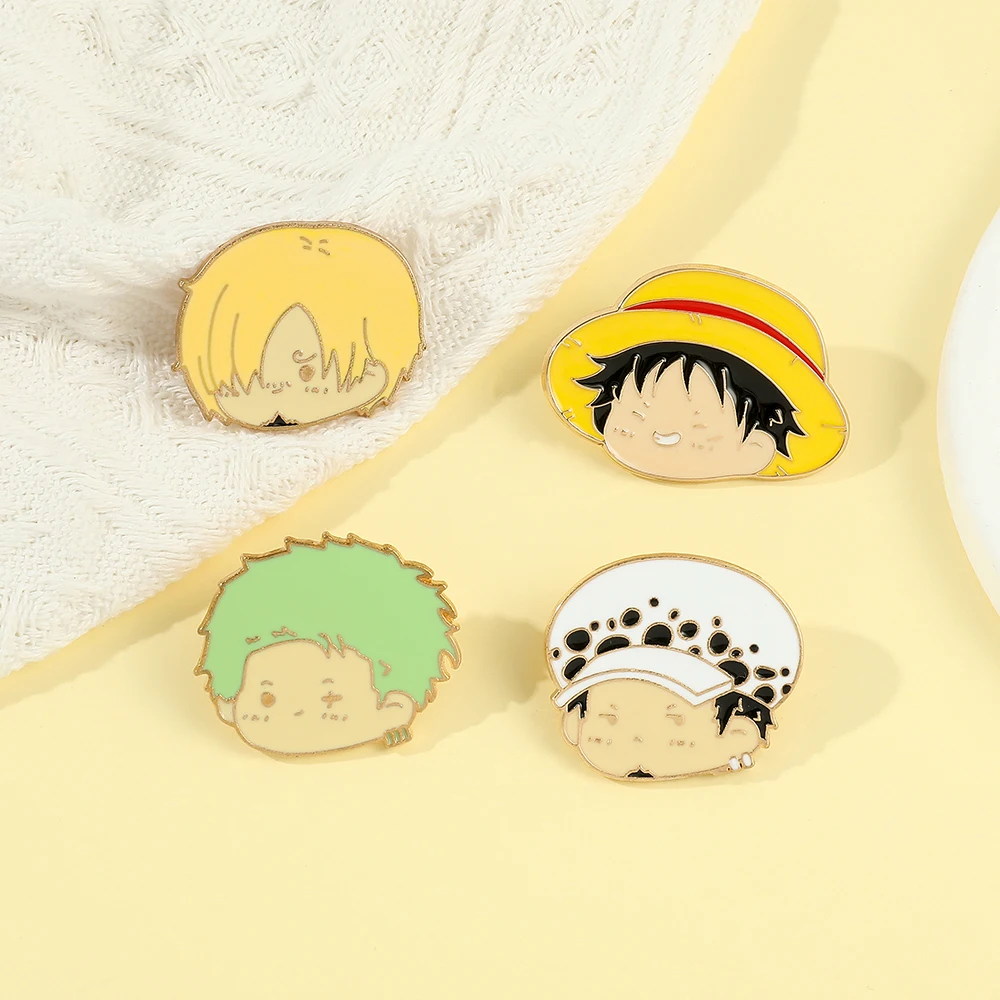 4 Pcs Anime Character Brooch S - Lapel Pin Enamel ulasan dan harga