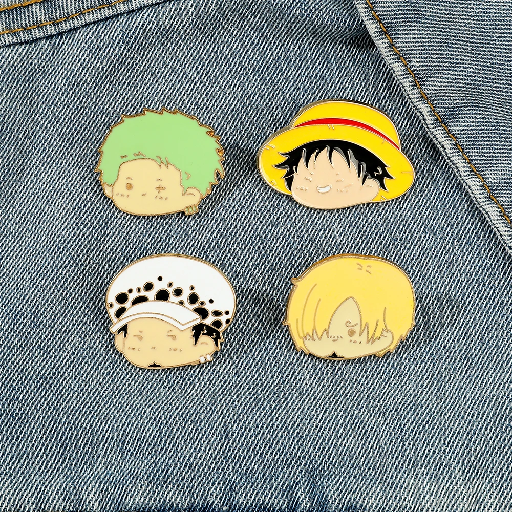 4 Pcs Anime Character Brooch S - Lapel Pin Enamel ulasan dan harga