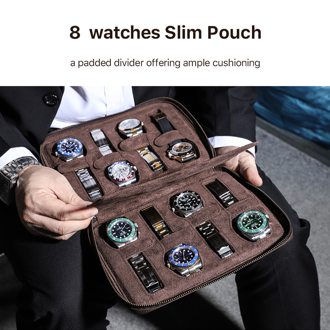 New 2/4/6/8 Slots Genuine Leat - Men Accessories Organiser ulasan dan harga