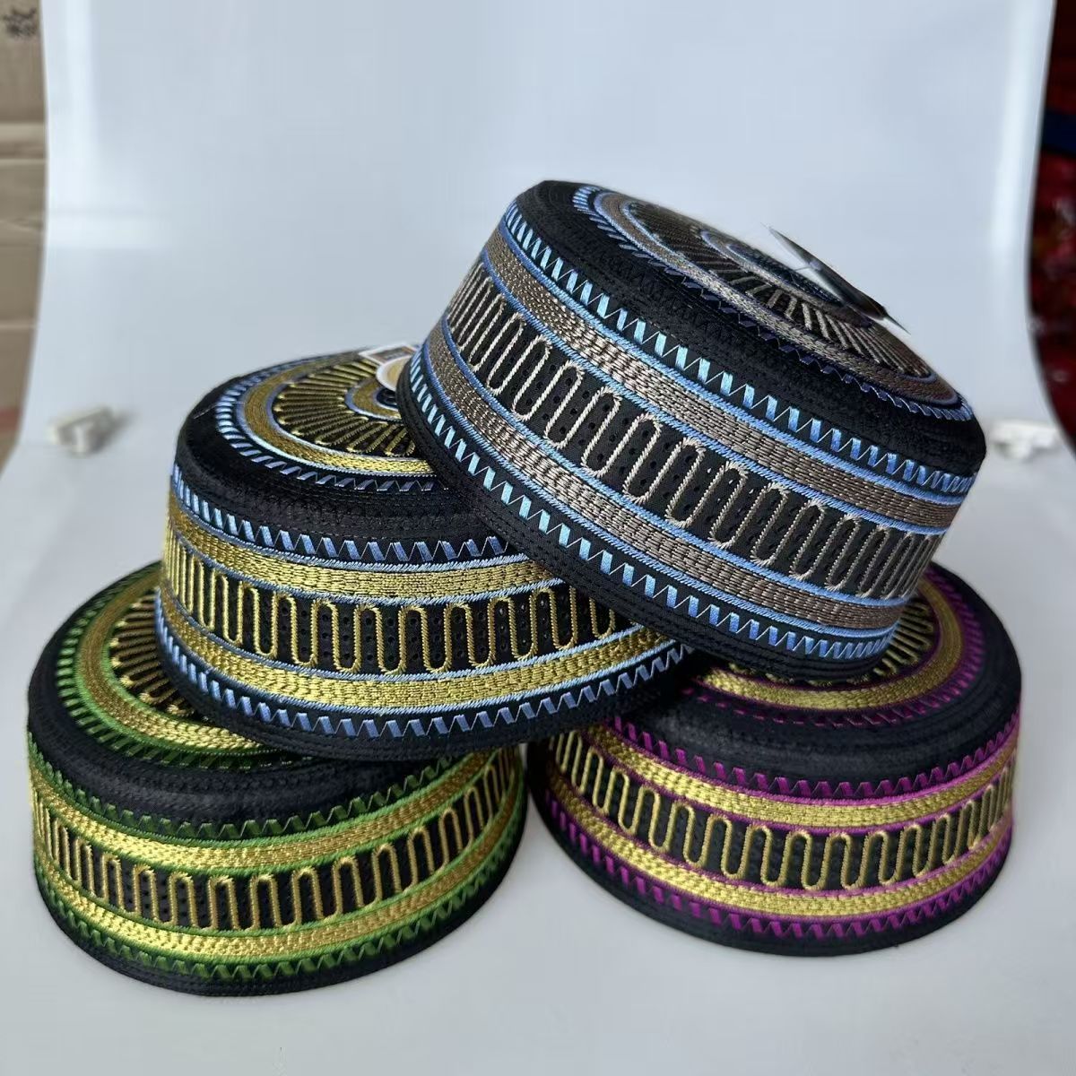 Muslim Caps Red Black for Men  - Men Accessories In Dubai ulasan dan harga