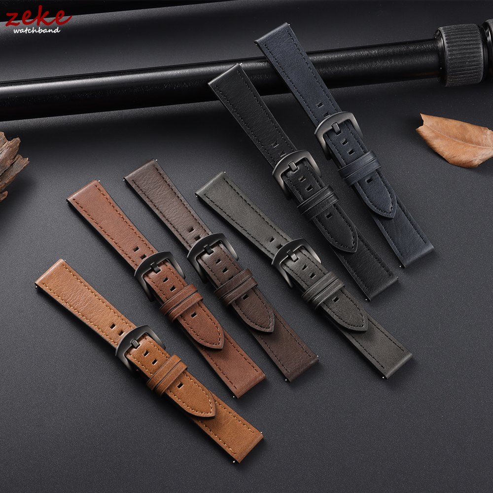 20/22mm Leather Strap Watchban - Men'S Accessories New Balance ulasan dan harga