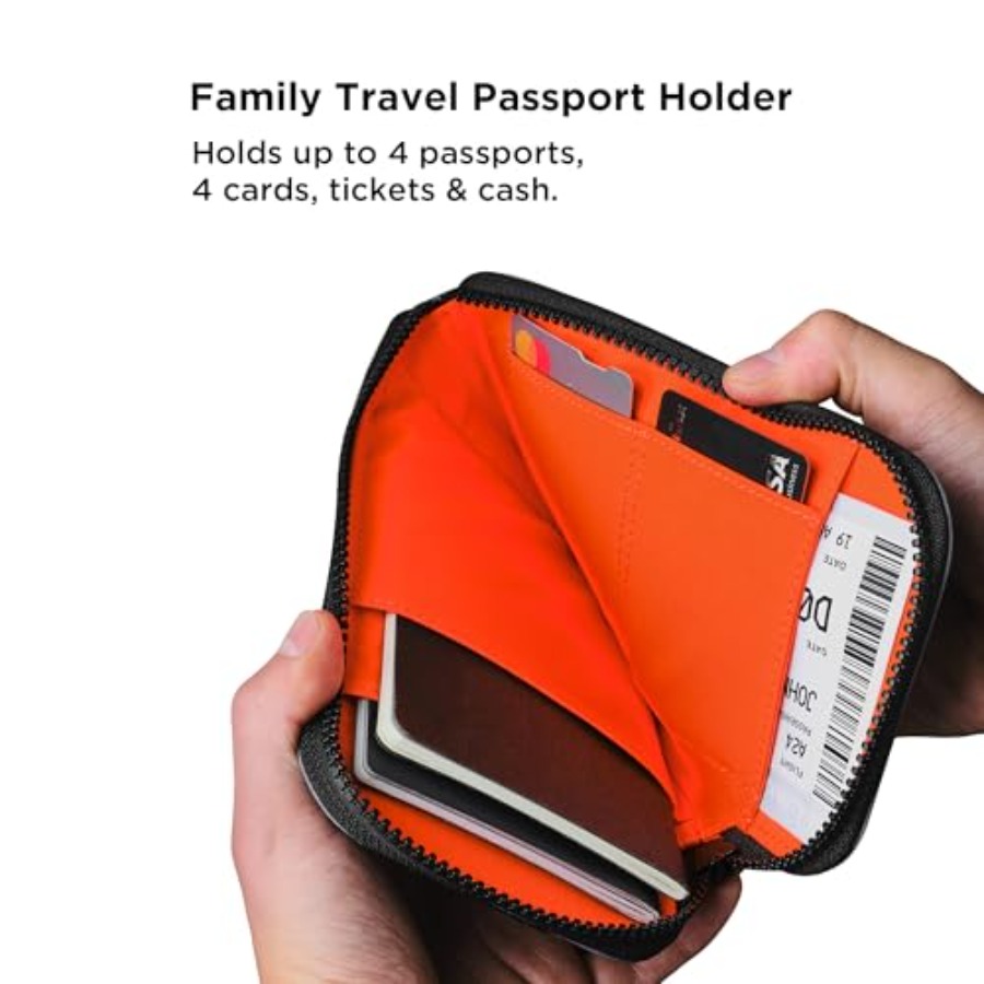 Zip Travel Wallet Axoflux 210D - Passport Wallet Rfid ulasan dan harga