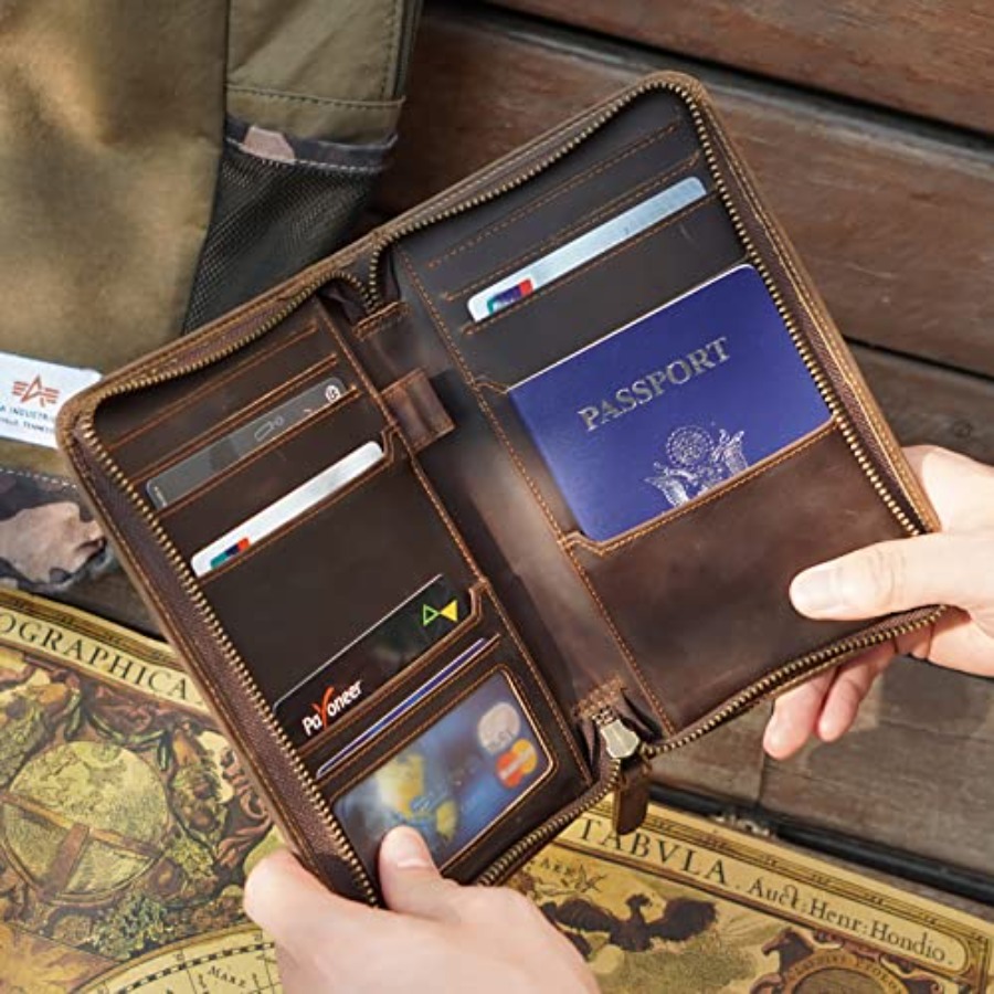 Polare Full Grain Leather Pass - Passport Wallet Rfid ulasan dan harga