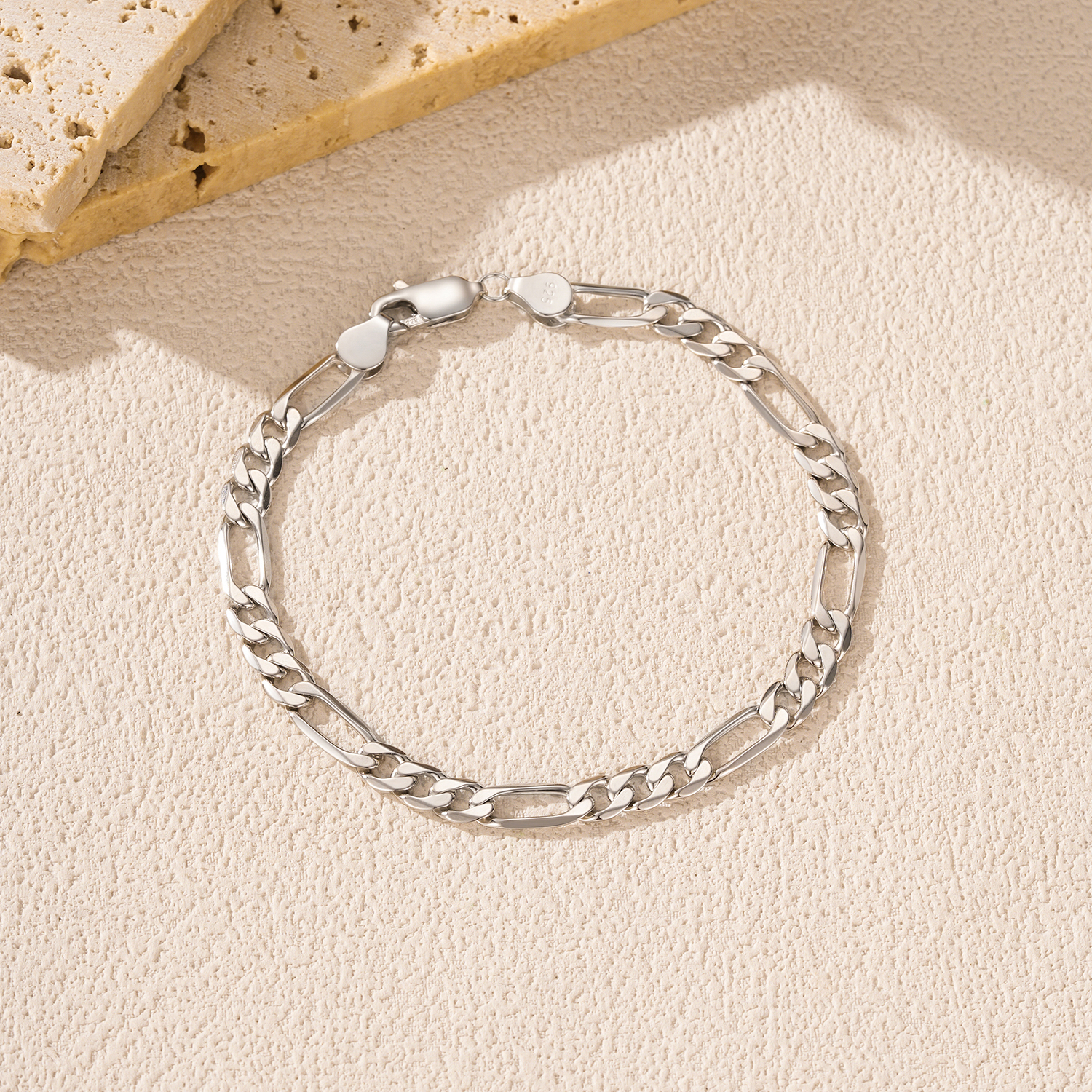 MODIAN 925 Sterling Silver 3 S - Men Accessories Chain And Bracelet ulasan dan harga