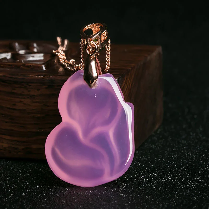 Natural Purple Agate Fox Penda - Men Accessories Hand ulasan dan harga