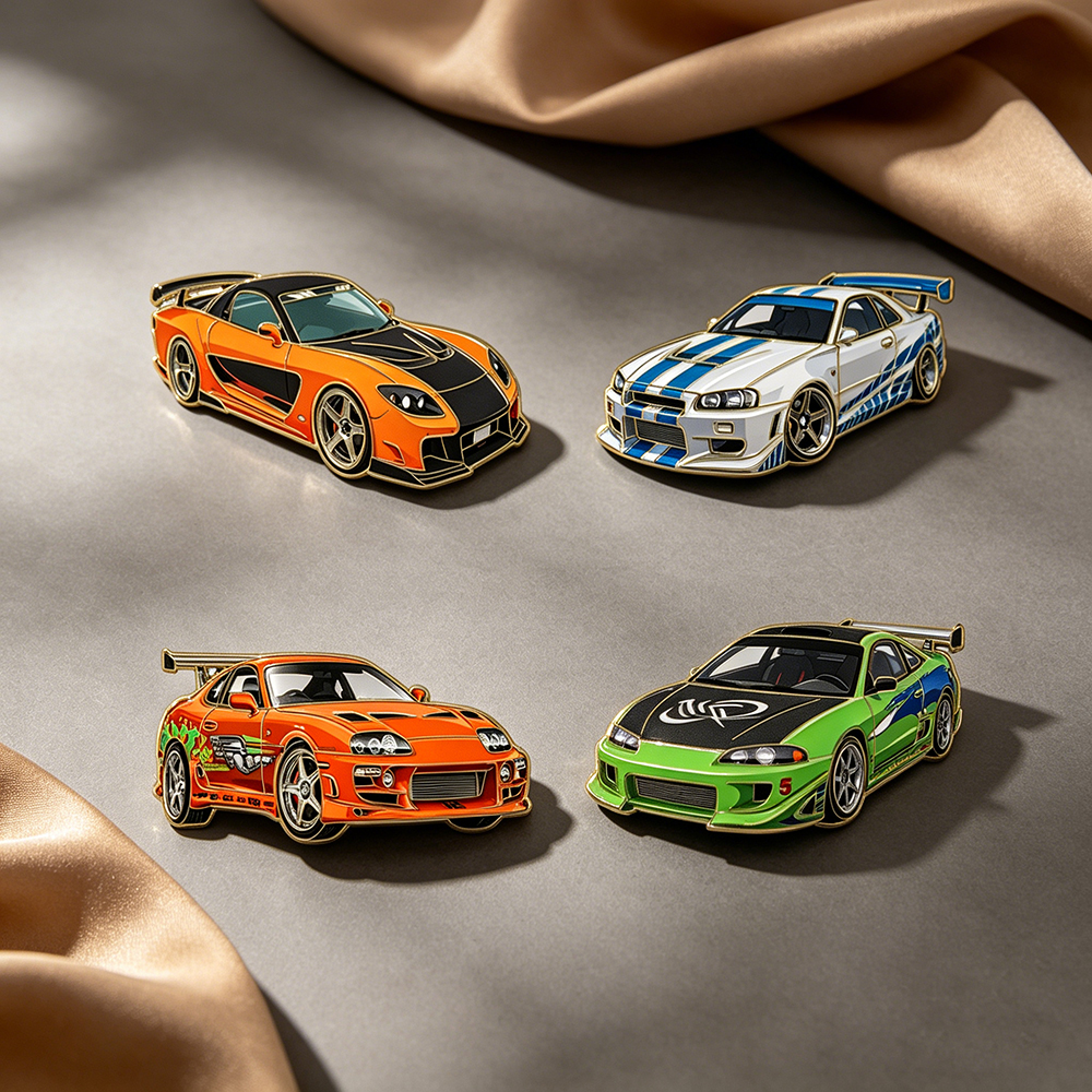 4pcs The Fast and the Furious  - Lapel Pin Enamel ulasan dan harga