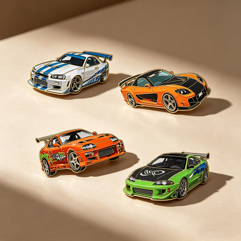 4pcs The Fast and the Furious  - Lapel Pin Enamel ulasan dan harga