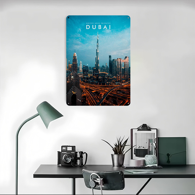 Dubai City Metal Poster Wall A - Men Accessories In Dubai ulasan dan harga
