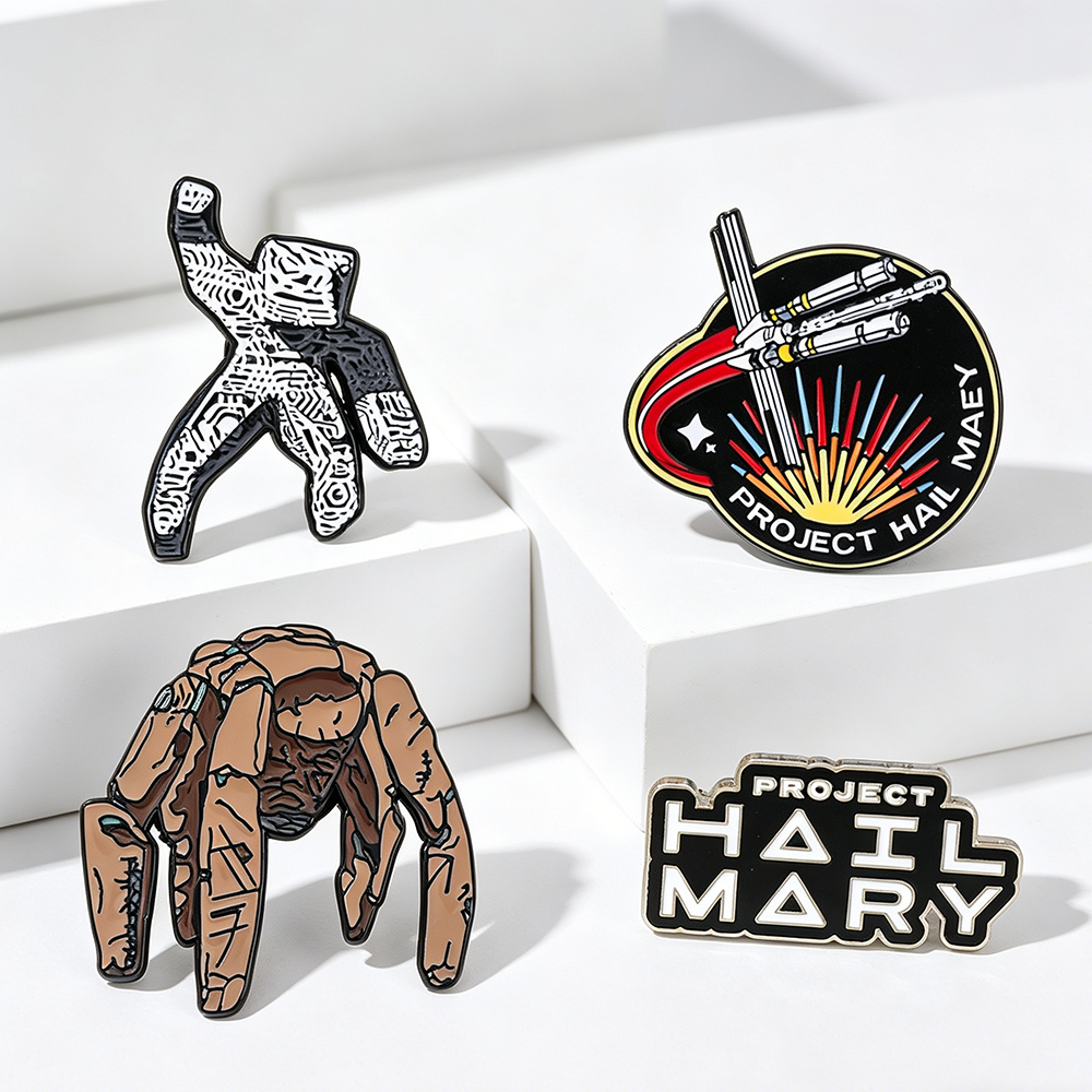 4pc Sci-Fi Enamel Pin Set Proj - Lapel Pin Enamel ulasan dan harga