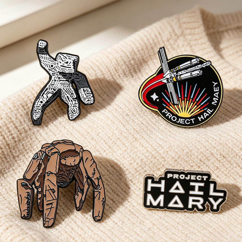 4pc Sci-Fi Enamel Pin Set Proj - Lapel Pin Enamel ulasan dan harga