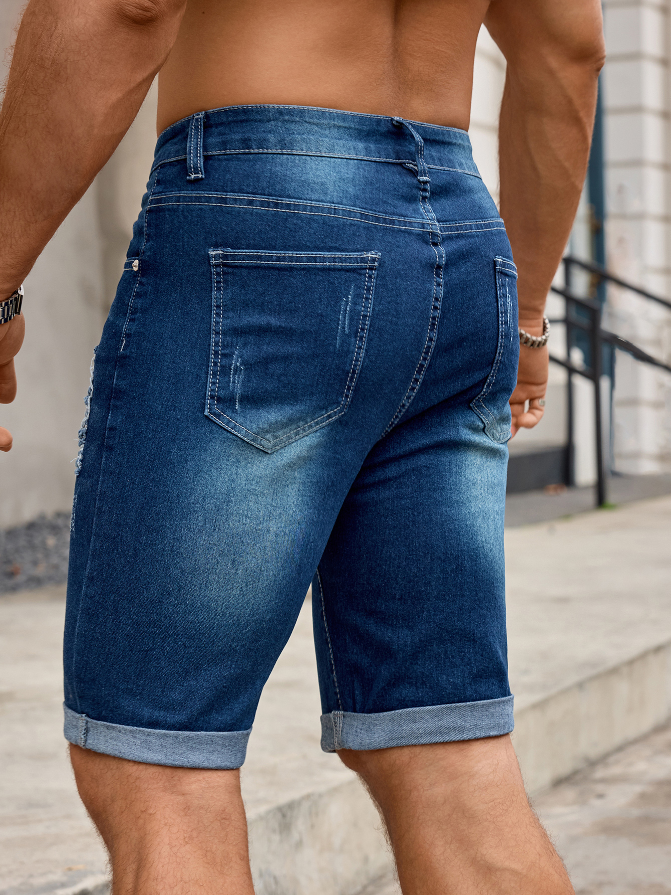 Men Denim Trousers Jeans Short - Men'S Accessories For Jeans ulasan dan harga