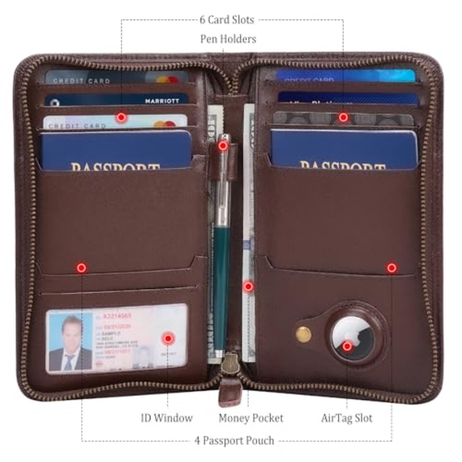 Polare Full Grain Leather Pass - Passport Wallet Rfid ulasan dan harga