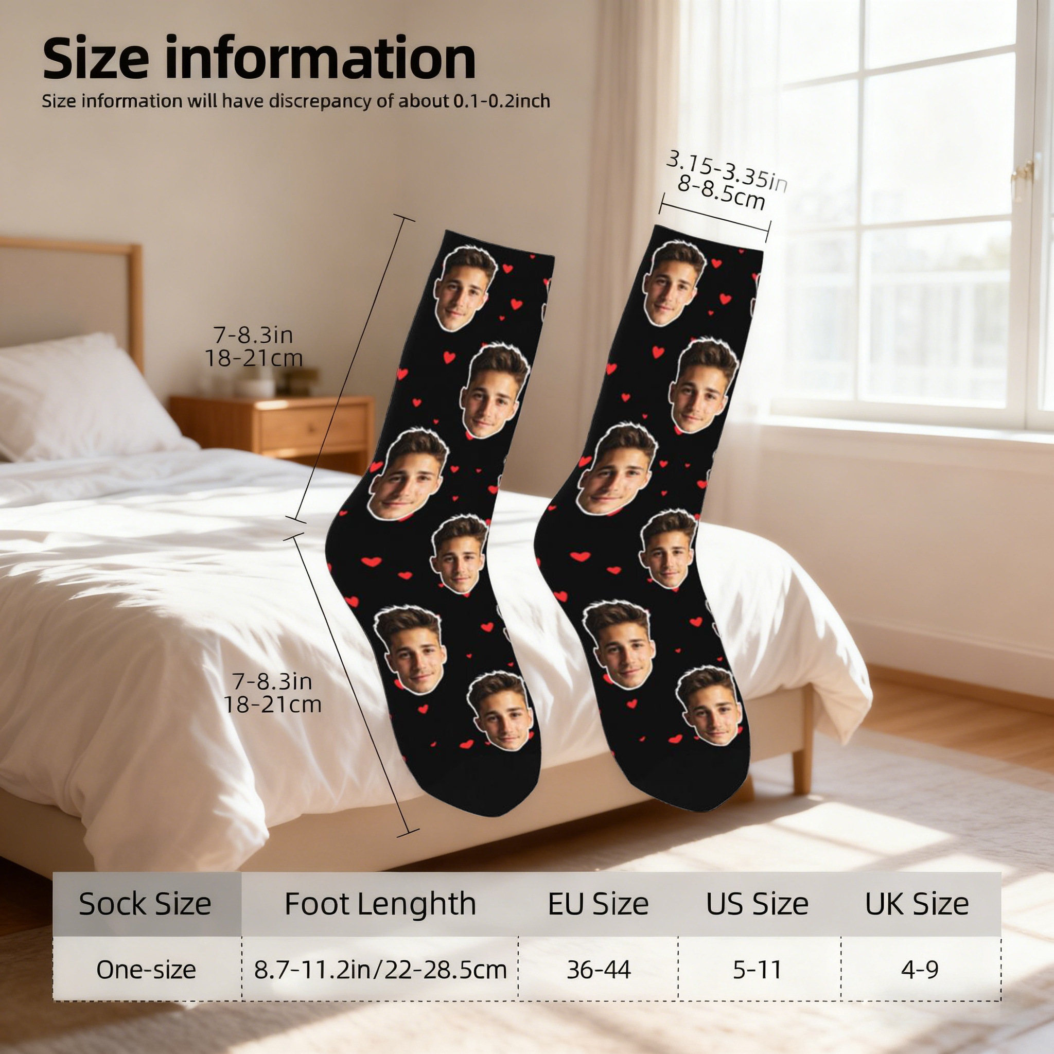 Customized face-shaped socks   - Men Accessories To Gift ulasan dan harga