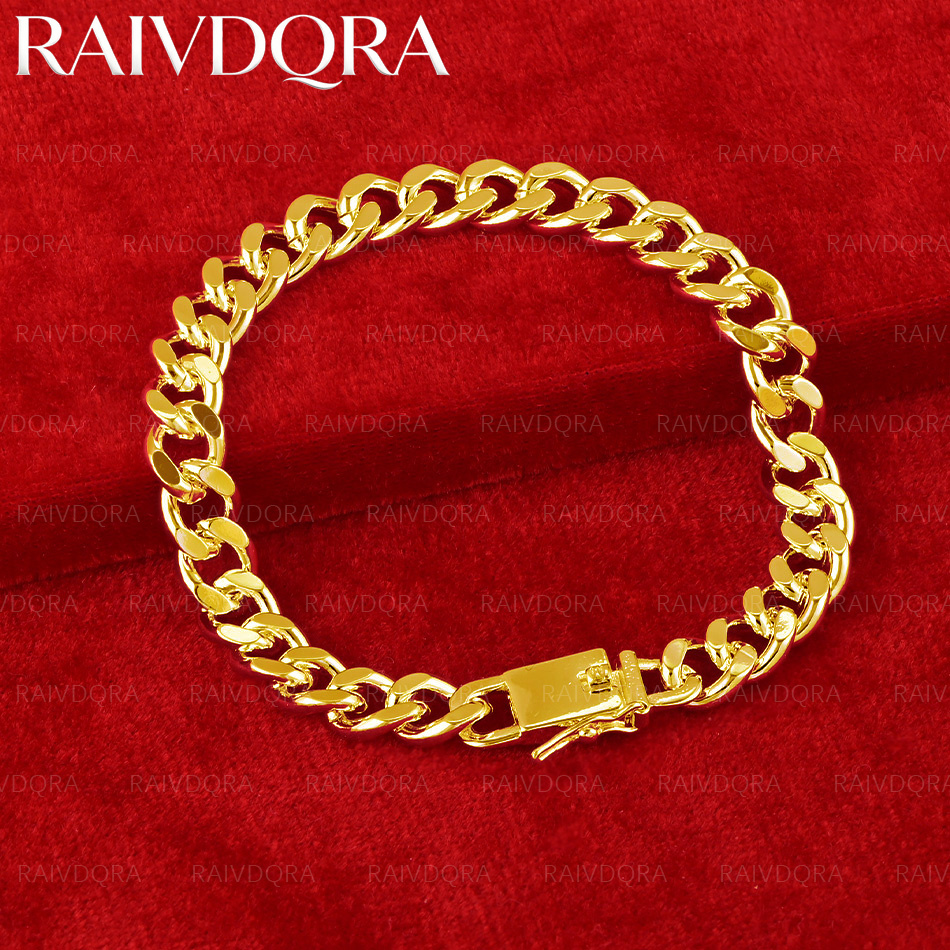 18K Gold Plated 8mm Side Chain - Men Accessories Chain And Bracelet ulasan dan harga