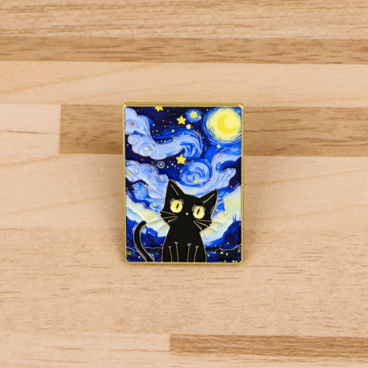 Starry Night by Van Gogh Blank - Lapel Pin Enamel ulasan dan harga