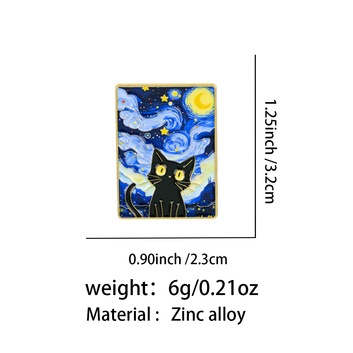 Starry Night by Van Gogh Blank - Lapel Pin Enamel ulasan dan harga