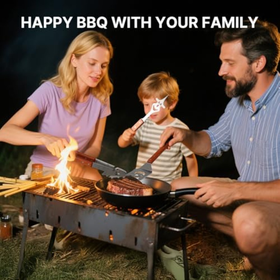 7 in 1 Stainless Steel BBQ Acc - Men Accessories Gift Set ulasan dan harga