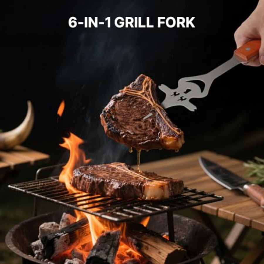 7 in 1 Stainless Steel BBQ Acc - Men Accessories Gift Set ulasan dan harga