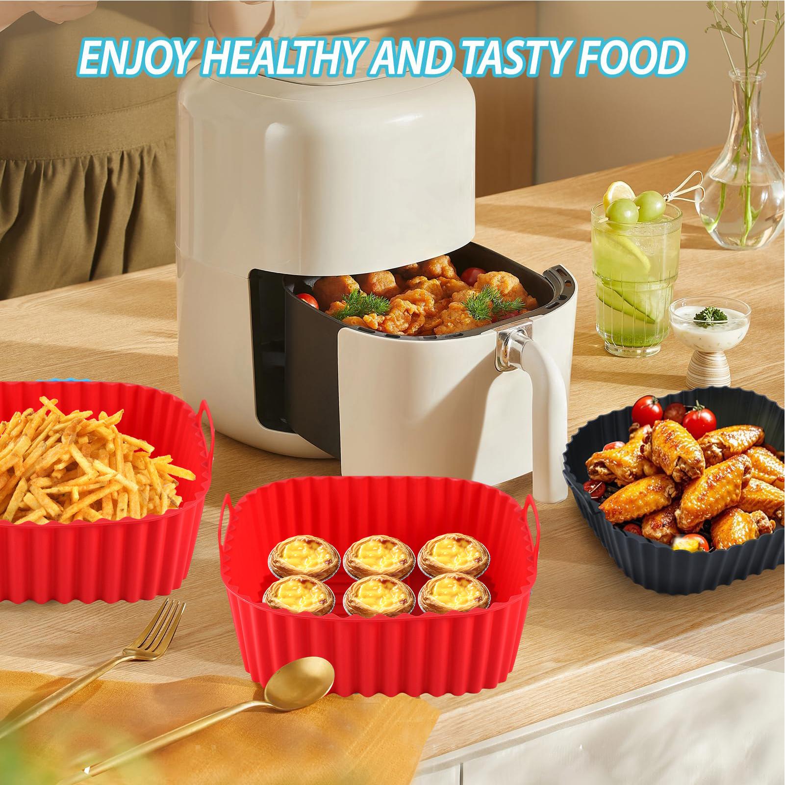 Air Fryer Silicone Liners Pot  - Men'S Accessories Tray ulasan dan harga