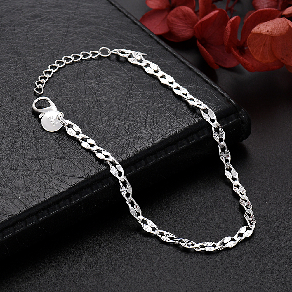 925 Sterling Silver pretty 4MM - Men Accessories Chain And Bracelet ulasan dan harga