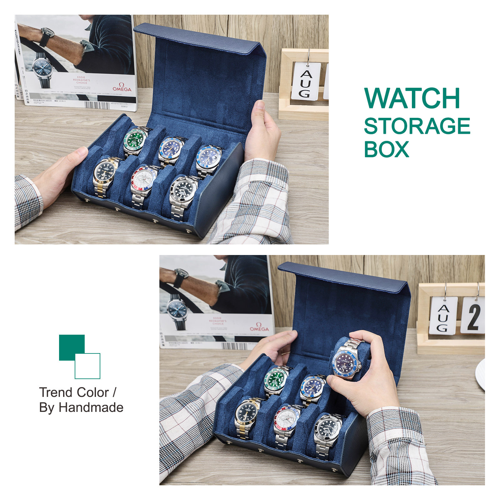 Genuine Leather Watch Travel C - Men Accessories Organiser ulasan dan harga