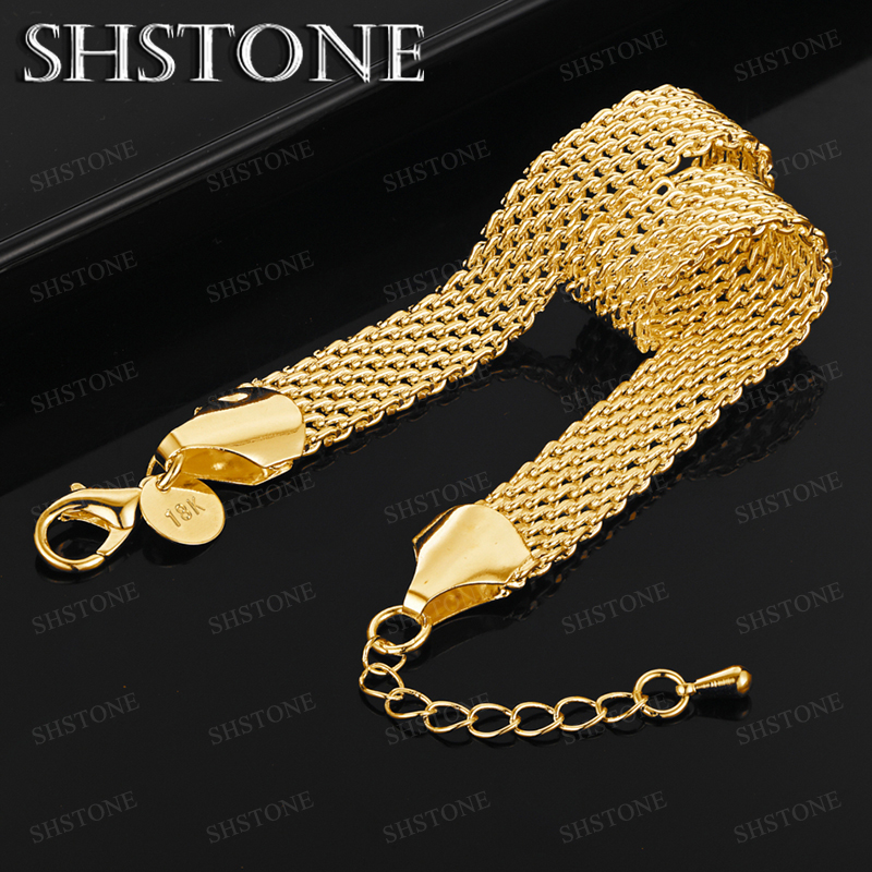 Hot 18k Gold Mesh Chain Square - Men Accessories Chain And Bracelet ulasan dan harga