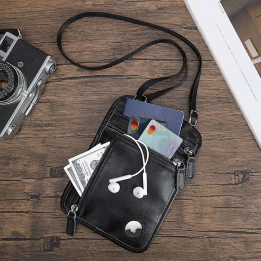 Polare Full Grain Leather Neck - Passport Wallet Rfid ulasan dan harga