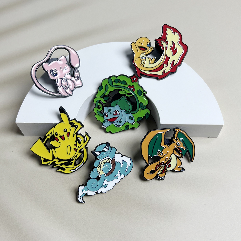 6pcs Anime Pins Set Pokemon En - Lapel Pin Enamel ulasan dan harga