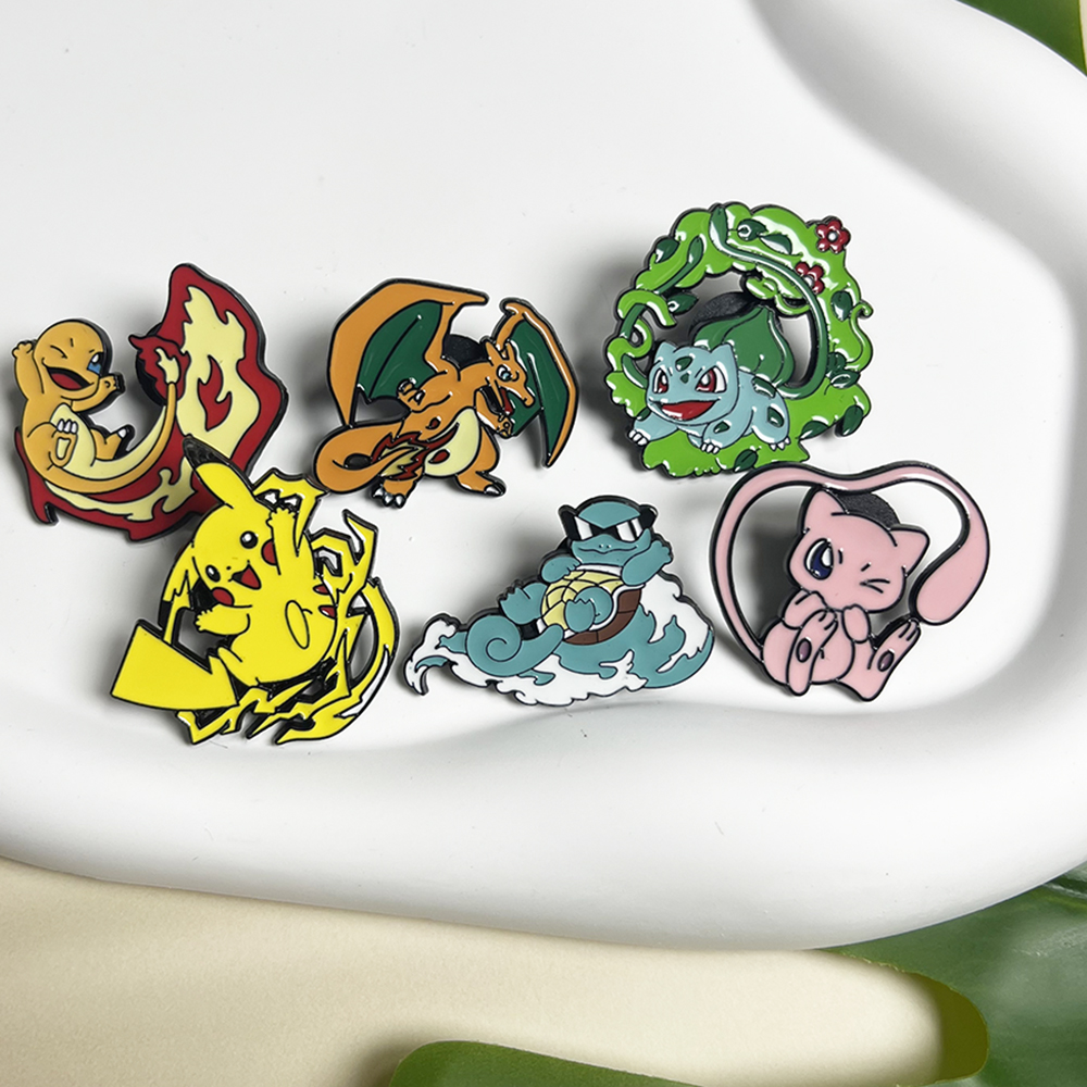 6pcs Anime Pins Set Pokemon En - Lapel Pin Enamel ulasan dan harga